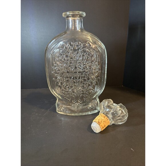 Decorative Glass Decanter Schenley American Whiskey With Stopper Ball - Picture 8 of 8